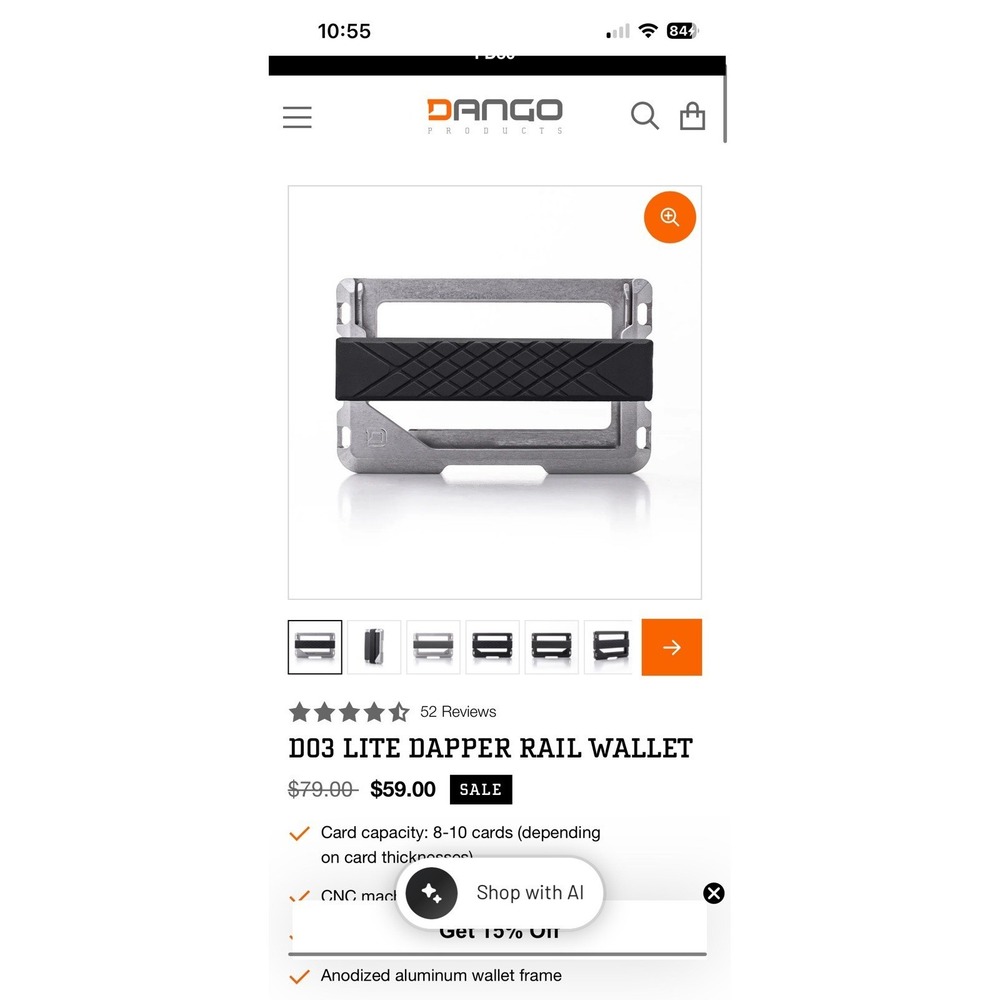Dango D03 LITE Dapper Rail Wallet/ Slim Wallet